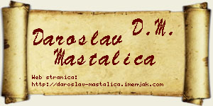 Daroslav Mastalica vizit kartica